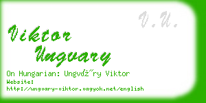 viktor ungvary business card